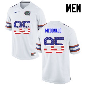 Men Florida Gators #95 Ray McDonald College Football USA Flag Fashion White 475000-927