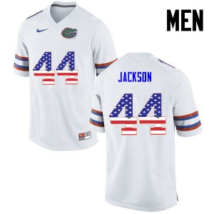 Men Florida Gators #44 Rayshad Jackson College Football USA Flag Fashion White 656106-700