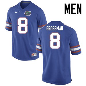 Men Florida Gators #8 Rex Grossman College Football Jerseys Blue 321470-203