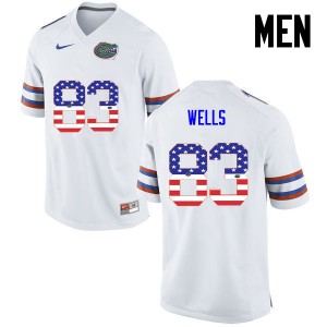 Men Florida Gators #83 Rick Wells College Football USA Flag Fashion White 255406-600