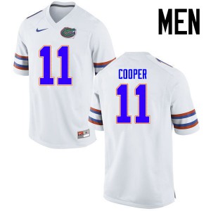 Men Florida Gators #11 Riley Cooper College Football Jerseys White 990335-584