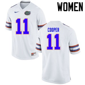 Women Florida Gators #11 Riley Cooper College Football Jerseys White 284896-638