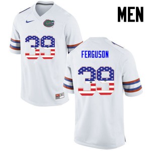 Men Florida Gators #39 Ryan Ferguson College Football USA Flag Fashion White 379210-122