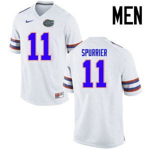 Men Florida Gators #11 Steve Spurrier College Football Jerseys White 198491-499