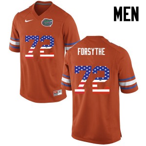Men Florida Gators #72 Stone Forsythe College Football USA Flag Fashion Orange 149166-361
