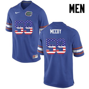 Men Florida Gators #59 T.J. McCoy College Football USA Flag Fashion Blue 643043-770