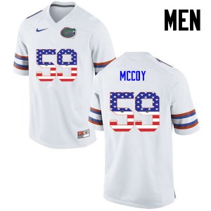 Men Florida Gators #59 T.J. McCoy College Football USA Flag Fashion White 629225-284