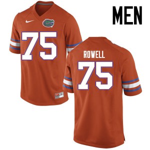 Men Florida Gators #75 Tanner Rowell College Football Jerseys Orange 508845-521