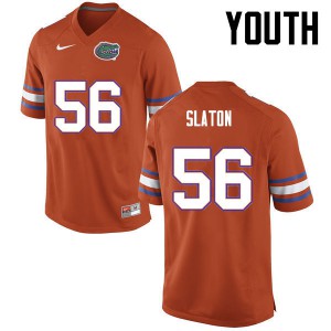 Youth Florida Gators #56 Tedarrell Slaton College Football Orange 959914-647