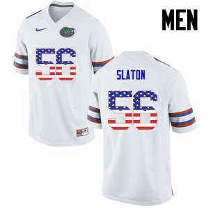 Men Florida Gators #56 Tedarrell Slaton College Football USA Flag Fashion White 664812-137