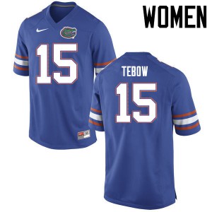 Women Florida Gators #15 Tim Tebow College Football Jerseys Blue 210825-392