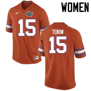 Women Florida Gators #15 Tim Tebow College Football Jerseys Orange 476280-978