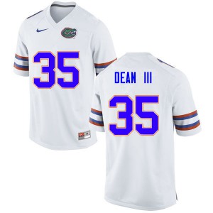 Men #35 Trey Dean III Florida Gators College Football Jerseys White 541147-275