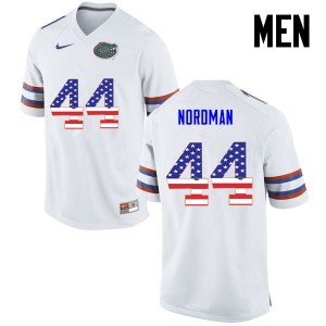 Men Florida Gators #44 Tucker Nordman College Football USA Flag Fashion White 568274-822
