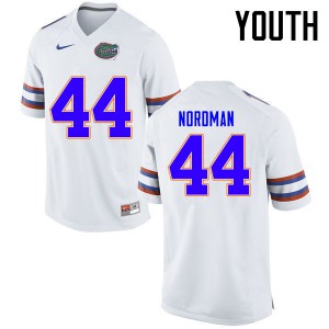 Youth Florida Gators #44 Tucker Nordman College Football Jerseys White 767719-902