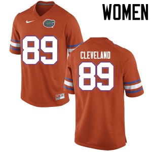 Women Florida Gators #89 Tyrie Cleveland College Football Jerseys Orange 638502-986