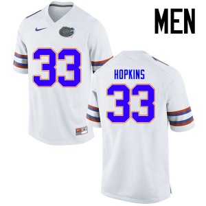 Men Florida Gators #33 Tyriek Hopkins College Football Jerseys White 214520-998