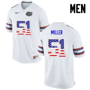 Men Florida Gators #51 Ventrell Miller College Football USA Flag Fashion White 916398-120