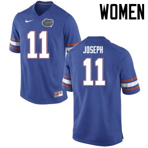 Women Florida Gators #11 Vosean Joseph College Football Jerseys Blue 320767-148