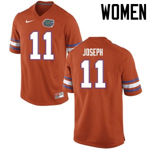 Women Florida Gators #11 Vosean Joseph College Football Jerseys Orange 321056-221