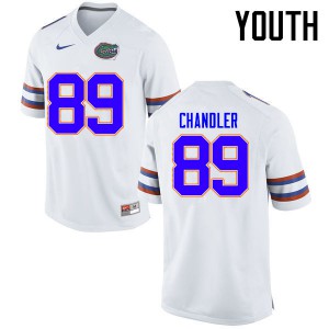 Youth Florida Gators #89 Wes Chandler College Football Jerseys White 246905-935