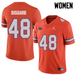 Jordan Brand Women #48 Brett DioGuardi Florida Gators College Football Jerseys Orange 184596-148