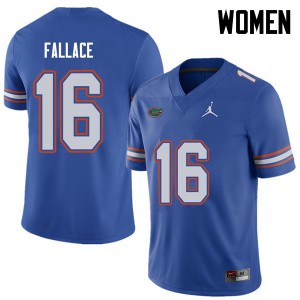 Jordan Brand Women #16 Brian Fallace Florida Gators College Football Jerseys Royal 145766-464