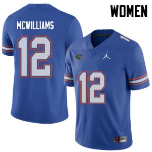 Jordan Brand Women #12 C.J. McWilliams Florida Gators College Football Jerseys Royal 135395-262