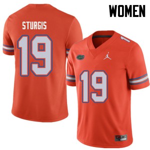 Jordan Brand Women #19 Caleb Sturgis Florida Gators College Football Jerseys Orange 993961-985