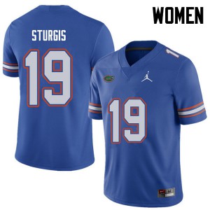 Jordan Brand Women #19 Caleb Sturgis Florida Gators College Football Jerseys Royal 992722-650