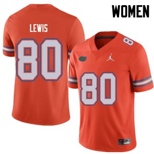 Jordan Brand Women #80 C'yontai Lewis Florida Gators College Football Jerseys Orange 543745-270