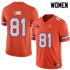 Jordan Brand Women #81 Dante Lang Florida Gators College Football Jerseys Orange 551172-953