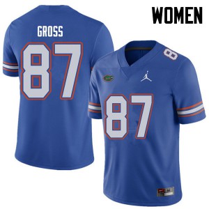 Jordan Brand Women #87 Dennis Gross Florida Gators College Football Jerseys Royal 807542-982