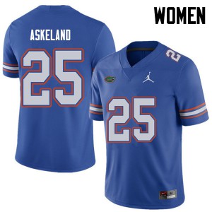 Jordan Brand Women #25 Erik Askeland Florida Gators College Football Jerseys Royal 775443-591