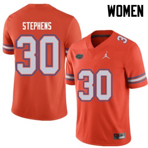 Jordan Brand Women #30 Garrett Stephens Florida Gators College Football Jerseys Orange 949766-557