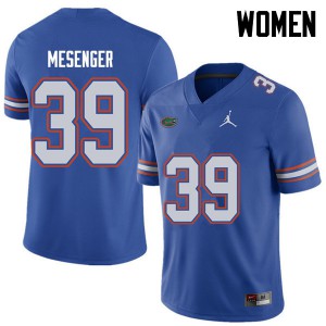 Jordan Brand Women #39 Jacob Mesenger Florida Gators College Football Jerseys Royal 991207-791