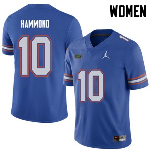 Jordan Brand Women #10 Josh Hammond Florida Gators College Football Jerseys Royal 295562-560