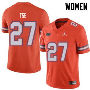 Jordan Brand Women #27 Joshua Tse Florida Gators College Football Jerseys Orange 414475-214