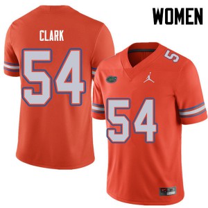 Jordan Brand Women #54 Khairi Clark Florida Gators College Football Jerseys Orange 792271-249
