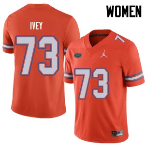 Jordan Brand Women #73 Martez Ivey Florida Gators College Football Jerseys Orange 576490-676