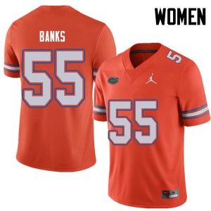 Jordan Brand Women #55 Noah Banks Florida Gators College Football Jerseys Orange 827549-515