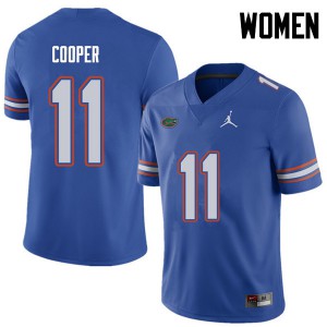 Jordan Brand Women #11 Riley Cooper Florida Gators College Football Jerseys Royal 408231-643