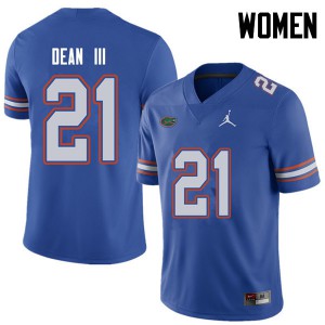 Jordan Brand Women #21 Trey Dean III Florida Gators College Football Jerseys Royal 980176-385