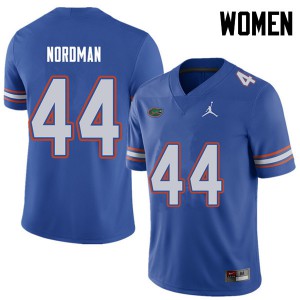 Jordan Brand Women #44 Tucker Nordman Florida Gators College Football Jerseys Royal 719828-730