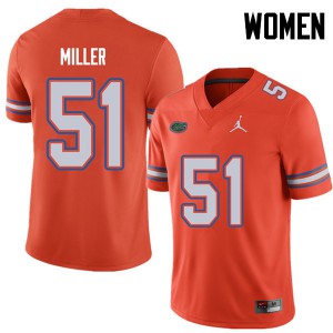 Jordan Brand Women #51 Ventrell Miller Florida Gators College Football Jerseys Orange 489419-724