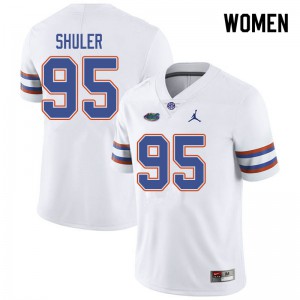 Jordan Brand Women #95 Adam Shuler Florida Gators College Football Jerseys White 240913-739