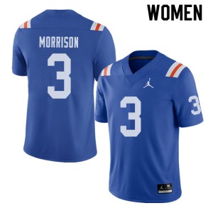Jordan Brand Women #3 Antonio Morrison Florida Gators Throwback Alternate College Football Jerseys 657701-606