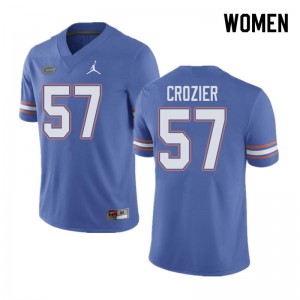 Jordan Brand Women #57 Coleman Crozier Florida Gators College Football Jerseys Blue 657428-270