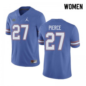 Jordan Brand Women #27 Dameon Pierce Florida Gators College Football Jerseys Blue 288634-665
