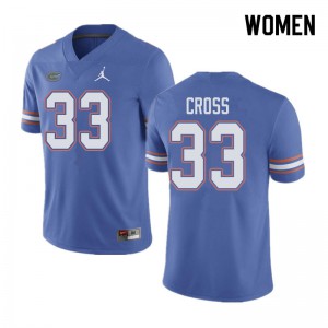 Jordan Brand Women #33 Daniel Cross Florida Gators College Football Jerseys Blue 804303-288